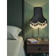Black and Cream Tassel Scalloped Fabric Lampshades