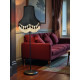 Black and Cream Tassel Scalloped Fabric Lampshades