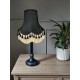 Black and Cream Tassel Scalloped Fabric Lampshades