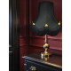 Black and Gold Rose Scalloped Fabric Lampshades