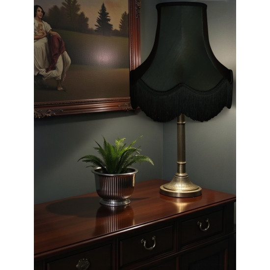 Black Fabric Scalloped Lampshade