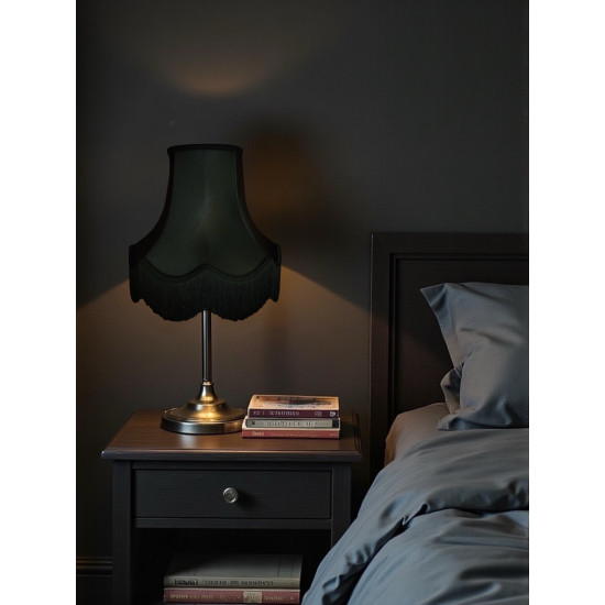 Black Fabric Scalloped Lampshade