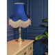 Navy Blue Rose Scalloped Fabric Lampshades