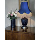 Navy Blue Rose Scalloped Fabric Lampshades