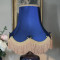 Navy Blue Rose Scalloped Fabric Lampshades