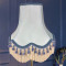 Powder Blue and Cream Tassel Scalloped Fabric Lampshades