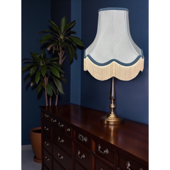 Powder Blue Fabric Lampshades