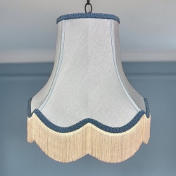 Powder Blue Fabric Lampshades