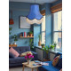 Royal Blue Fabric Lampshades