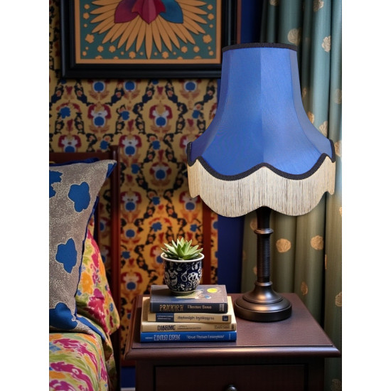 Royal Blue Fabric Lampshades
