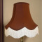 Chocolate Brown Scalloped Fabric Lampshades