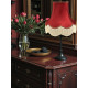 Burgundy Red and Gold Fabric Lampshades