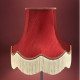Burgundy Red and Gold Fabric Lampshades