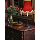Burgundy Red and Gold Tassel Fabric Lampshades