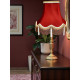 Burgundy Red and Gold Tassel Fabric Lampshades