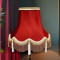 Burgundy Red and Gold Tassel Fabric Lampshades