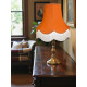 Burnt Orange Scalloped Fabric Lampshades