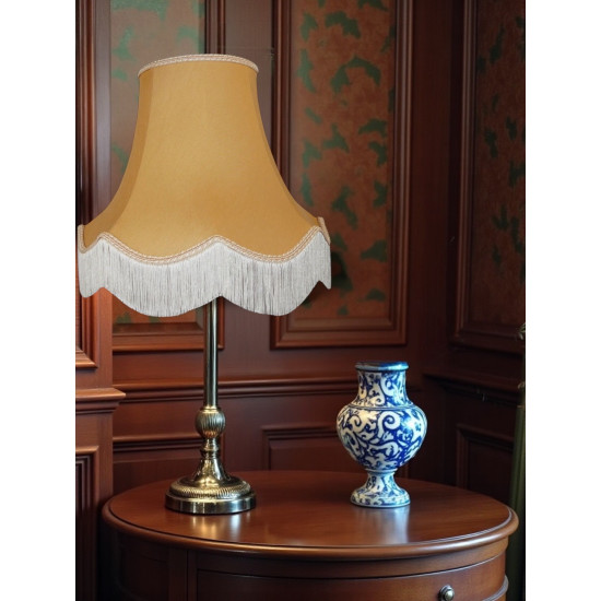 Corn Light Gold Scalloped Fabric Lampshades