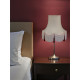 Cream and Burgundy Red Scalloped Fabric Lampshades