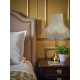 Cream and Gold Scalloped Fabric Lampshades