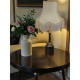 Cream and Gold Scalloped Fabric Lampshades
