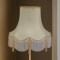 Cream and Gold Scalloped Fabric Lampshades