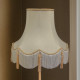 Cream and Gold Scalloped Fabric Lampshades
