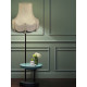 Cream and Light Green Scalloped Fabric Lampshades