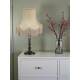 Cream and Light Green Scalloped Fabric Lampshades