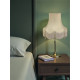 Cream and Light Green Scalloped Fabric Lampshades