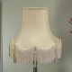 Cream and Light Green Scalloped Fabric Lampshades