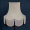 Cream and Blue Scalloped Fabric Lampshades