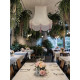 Cream and Pink Scalloped Fabric Lampshades