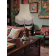 Cream and Pink Scalloped Fabric Lampshades