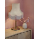 Cream and Pink Scalloped Fabric Lampshades