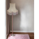 Cream and Pink Scalloped Fabric Lampshades