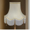 Cream and Gold Tassled Rope Scalloped Fabric Lampshades