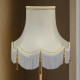 Cream and Gold Tassled Rope Scalloped Fabric Lampshades