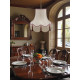 Cream and Burgundy Rope Braid Scalloped Fabric Lampshade