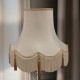 Cream and Gold Rope Scalloped Fabric Lampshade