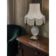 Cream and Navy Blue Rope Scalloped Fabric Lampshade