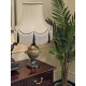 Cream and Black Rope Scalloped Fabric Lampshades