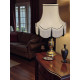 Cream and Black Rope Scalloped Fabric Lampshades