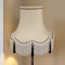 Cream and Black Rope Scalloped Fabric Lampshades