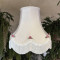 Cream and Pink Rose Scalloped Fabric Lampshades