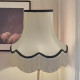 Cream and Black Scalloped Fabric Lampshades