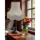 Cream and Light Green Scalloped Fabric Lampshades