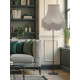 Cream and Light Green Scalloped Fabric Lampshades