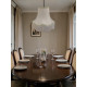 Cream and Light Green Scalloped Fabric Lampshades