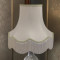 Cream and Light Green Scalloped Fabric Lampshades
